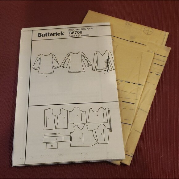Misses/Women's Close Fitting Tops Butterick Sewing Pattern B6709, Plus Size - Picture 5 of 5